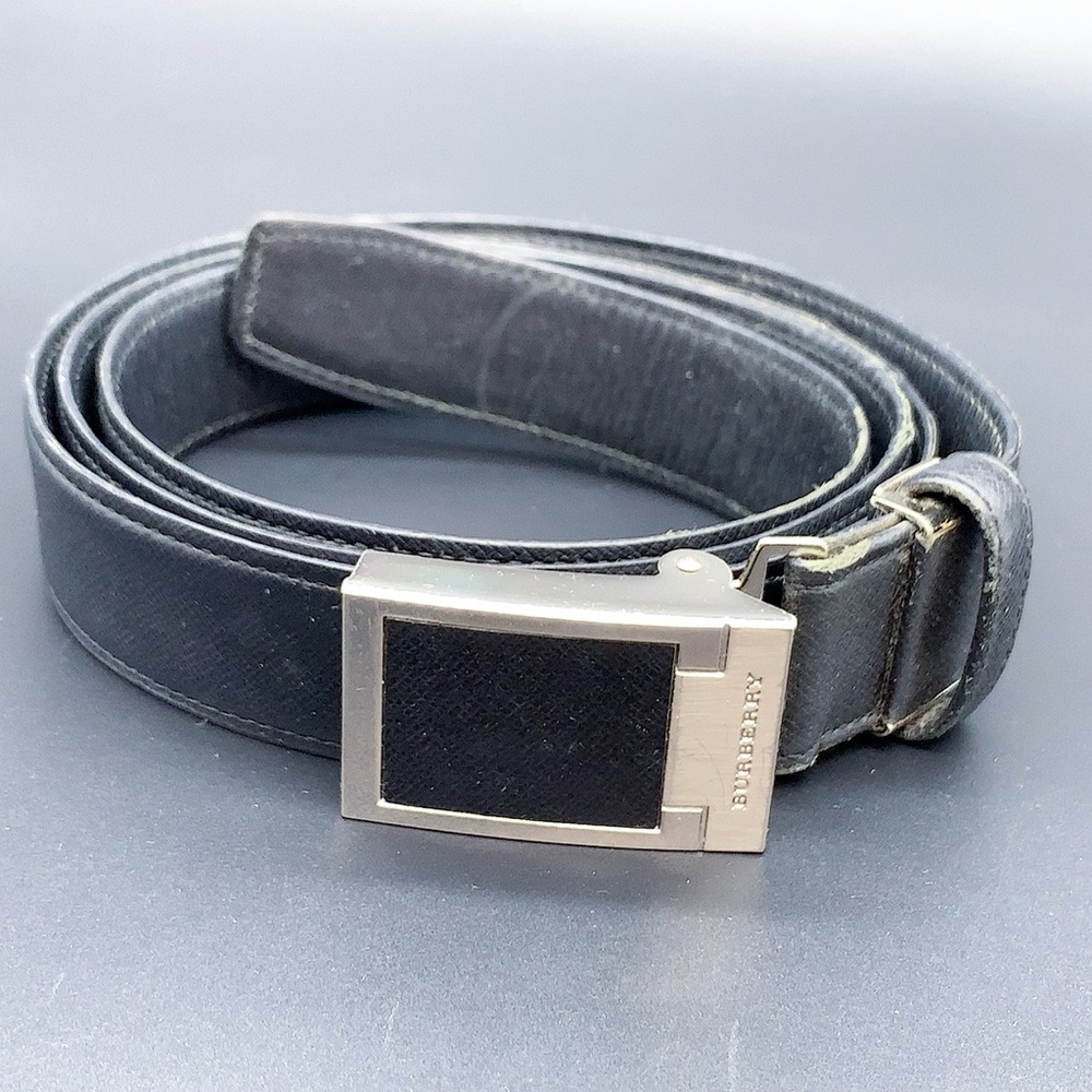 Burberry Black Leather Belt